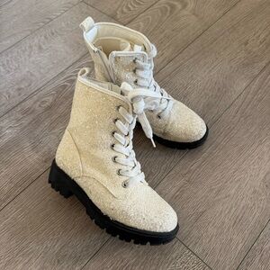 Portland Boot Company Girls Glitter Combat Boots Sparkly size 1